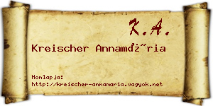 Kreischer Annamária névjegykártya