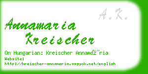 annamaria kreischer business card